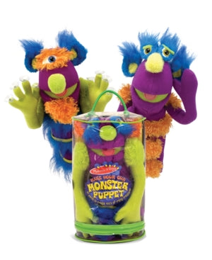 Melissa & Doug Make-Your-Own Fuzzy Monster Puppet Kit With Carrying Case (30pc)
