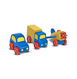 Melissa & Doug Deluxe Wooden First Vehicles Set With Truck, Car, and Airplane