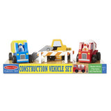 Melissa & Doug Construction Vehicle Wooden Play Set (8 pcs)