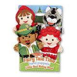 Melissa & Doug Fairy Tale Friends Hand Puppets (Set of 4) - Little Red Riding Hood, Wolf, Grandmother, and Woodsman