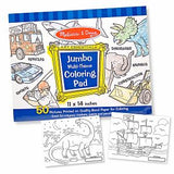Melissa & Doug Jumbo 50-Page Kids' Coloring Pad - Space, Sharks, Sports, and More