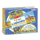 Melissa And Doug Safari 4-In-1 Jumbo Linking Floor Puzzle 96pc