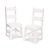 Melissa & Doug Wooden Chair Pair  - White