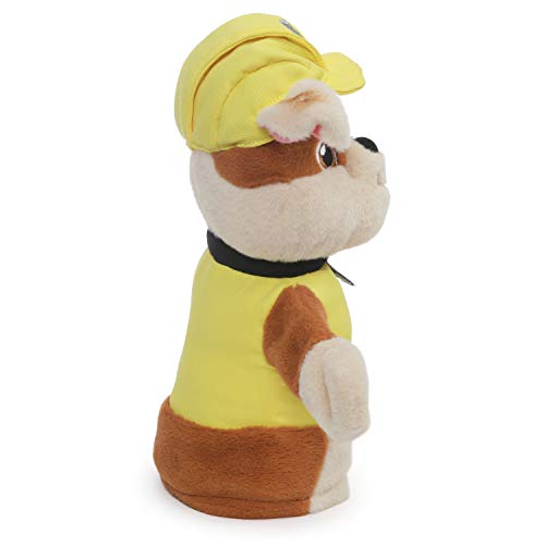 GUND Paw Patrol Rubble Hand Puppet Plush Stuffed Animal Dog, Yellow, 11"