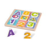 Melissa & Doug First Play Wooden ABC-123 Chunky Puzzle (9 pcs)