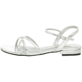Dyeables Women's Palace Flat Sandal,Silver,4 M
