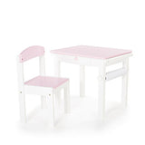 Guidecraft Art Table & Chair Set Pink for Toddlers - Kids' Preschool Learning Furniture