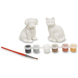 Melissa & Doug Pet Figurines Decorate-Your-Own Kit & 1 Scratch Art Mini-Pad Bundle (08866)