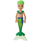 Barbie Dreamtopia Chelsea Merboy Doll, 6.5-inch, Green