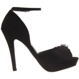 Touch Ups Women's Fantasy Platform Sandal,Black Satin,8 M US