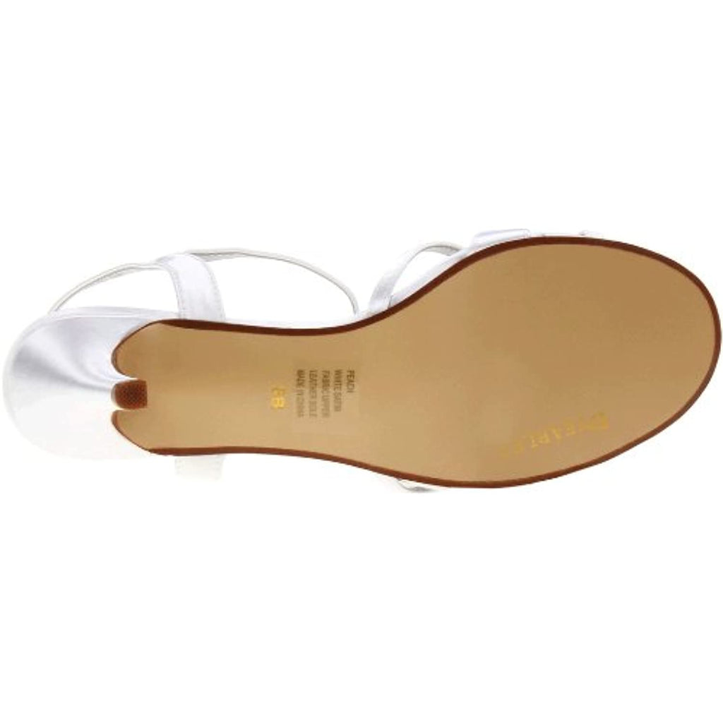 Dyeables Women's Peach Leather Sandal,Black Satin,6.5 D US