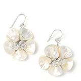 Freshwater Pearl Flower Bridal Earrings 3134E