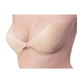 NuBra Seamless U Adhesive Bra with Demi Cups SE558, Nude, Sz L