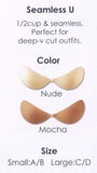 NuBra Women's Seamless Half Cup Bra, Tan, Large