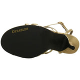Dyeables Women's Runway Sandal,Gold Metallic Polyurethane,7.5 M