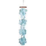 Woodstock Chimes CWRA The Original Guaranteed Musically Tuned Chime, Capiz Waterfall - Azure