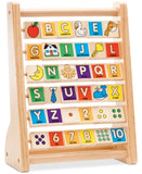 Melissa & Doug ABC-123 Abacus - Classic Wooden Educational Toy With 36 Letter and Number Tiles