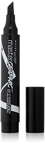 Maybelline New York Eye Studio Master Graphic Liquid Eyeliner, Striking Black, 0.084 Fluid Ounce