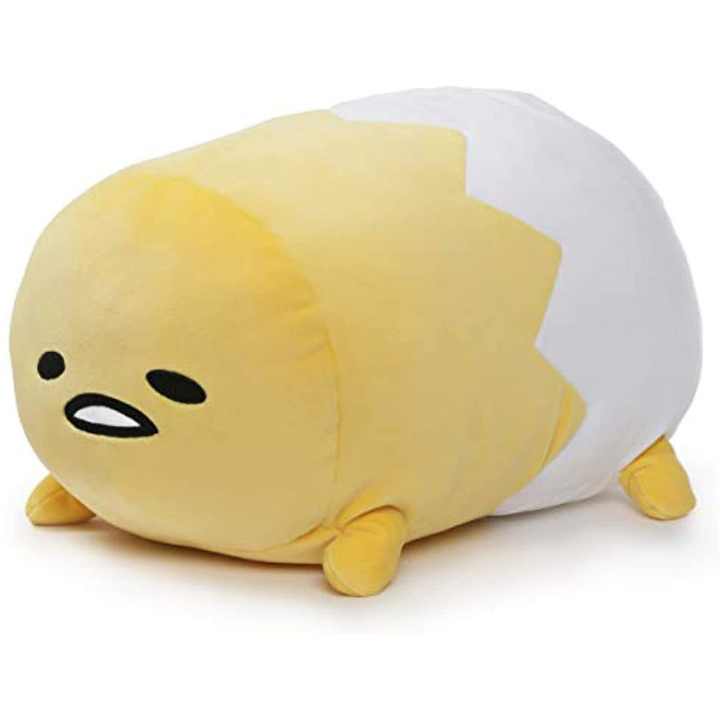 GUND Sanrio Gudetama Laying Down Lazy Egg in Shell Sanrio Plush, Yellow, 16"