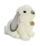 Aurora - Miyoni - 11" Lop Eared Rabbit with Grey Ears-Md.,White and Gray