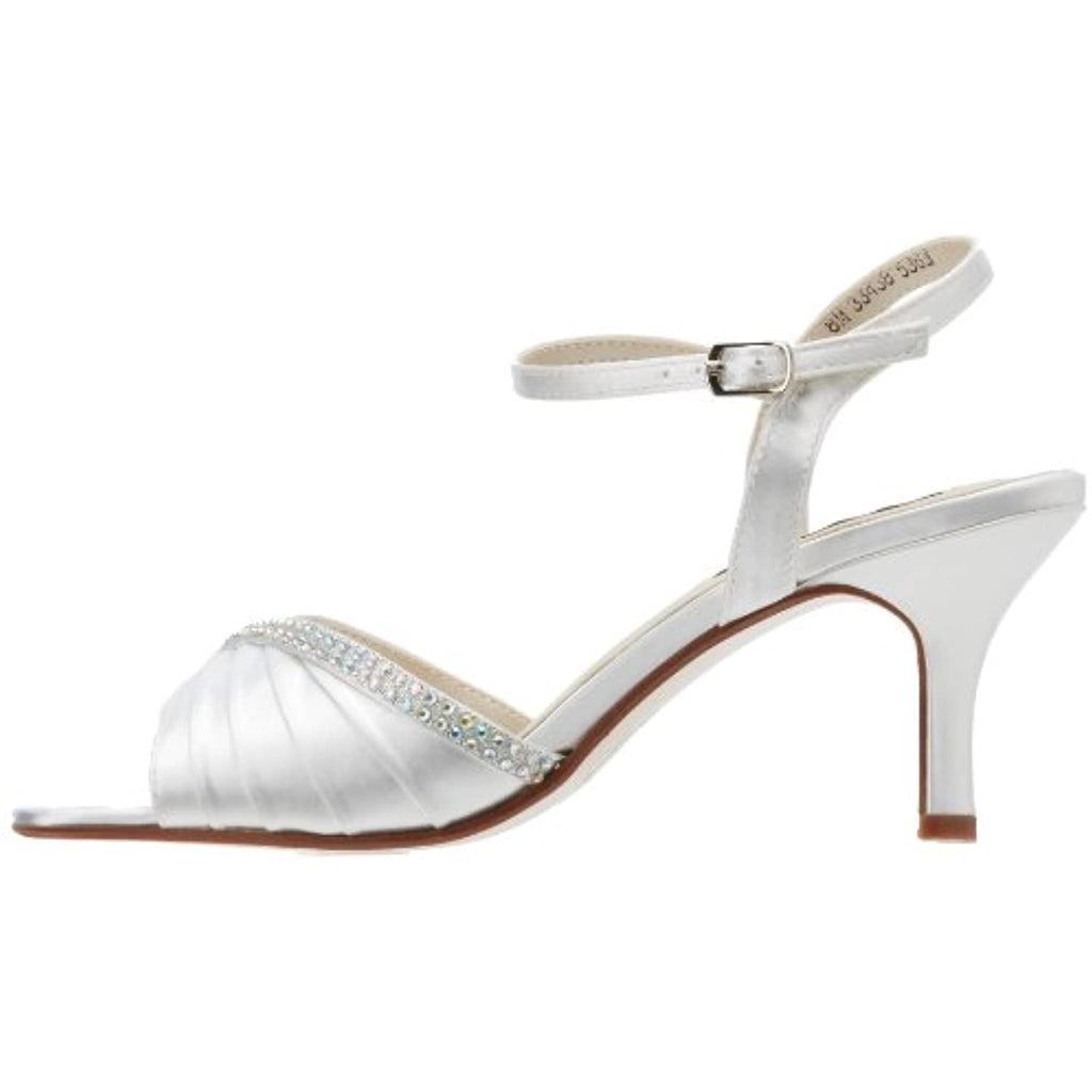 Touch Ups Women's Val Leather Sandal,White Satin,11 M US