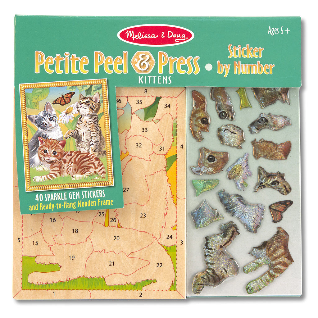 Melissa & Doug Petite Peel & Press Sticker by Number - Kittens