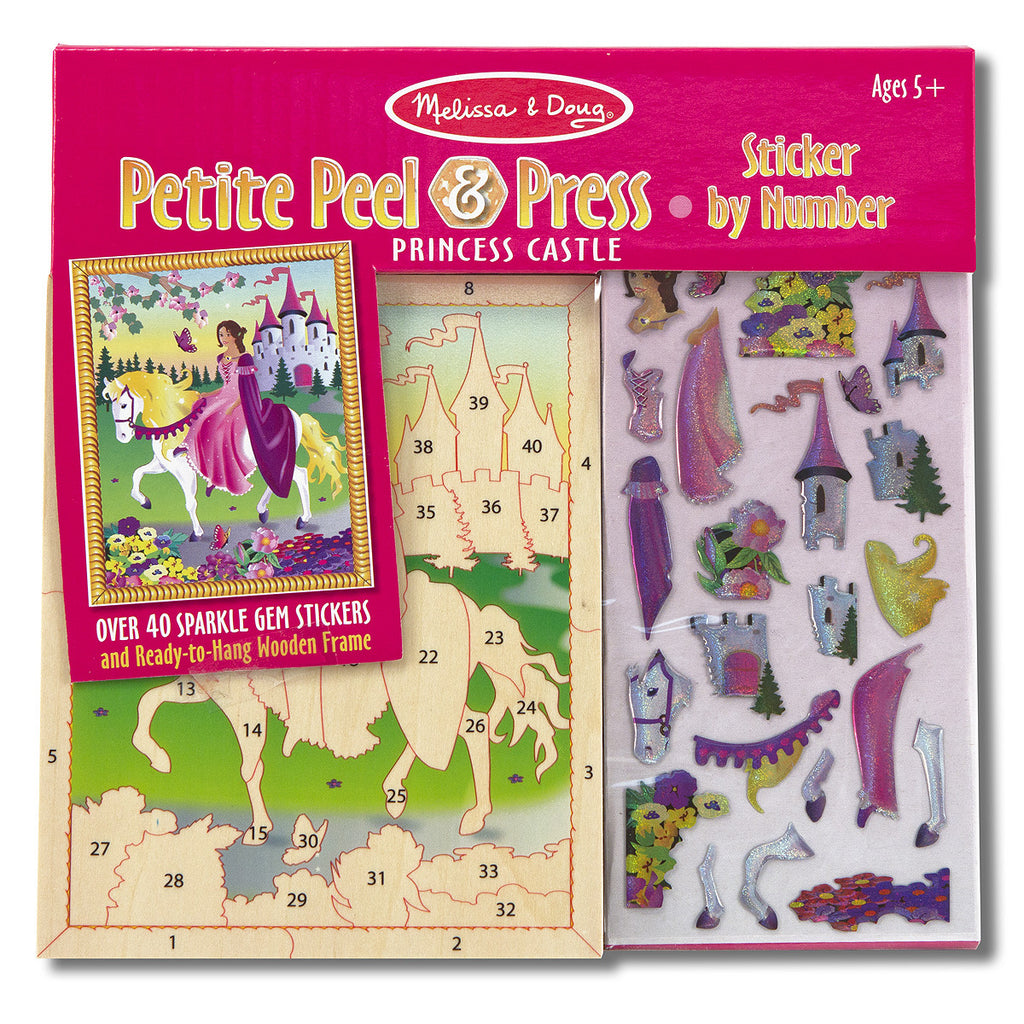 Melissa & Doug Petite Peel & Press Sticker by Number  - Princess Castle
