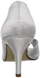 Dyeables Women's Tyra Peep-Toe Pump,White Satin,7 M US