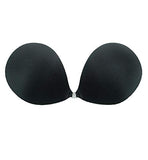 NuBra Seamless Push Up Adhesive Bra with Molded Pads (Size D, Black)