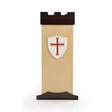 Guidecraft Castle Themed Dress Up Center : Dramatic Play Dresser with Mirror and Safe Hooks, Storage Armoire for Kids - Toddlers Costume Organizer, Children Playroom Furniture