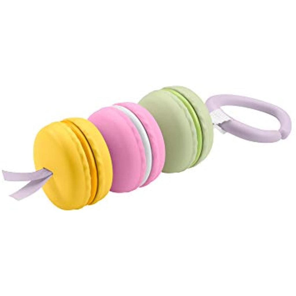 Fisher-Price My First Macaron Pretend Food TakeAlong Baby Rattle Activity Toy, Multicolor