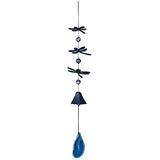 Woodstock Chimes CDWBL The Original Guaranteed Musically Tuned Chime Habitats Dragonfly Agate Wind Bell, Blue