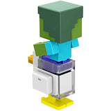 Minecraft 3.25-in Zombie Chicken Jockey Figure w/1 Build-a-Portal Piece