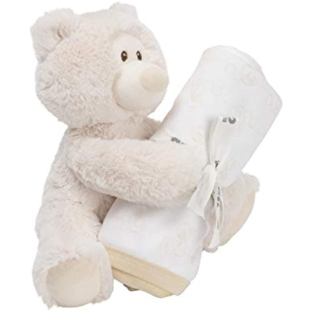 GUND Baby Philbin Teddy Bear Plush with Blanket Gift Set Gender Neutral, Gray, 8"