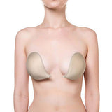 NuBra L398 Feather Lite Push Up Plunge Adhesive Bra, Cup A, Nude