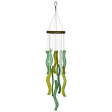 Woodstock Chimes Green Waves Original Guaranteed Musically Tuned Chime Sea Glass