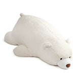 GUND Snuffles Laying Down Stuffed Animal Plush Teddy Bear Polar Bear, White, 27"