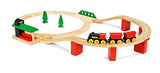 BRIO World  33424 - Classic Deluxe Railway Set - 25 Piece Wood Train Set with Accessories and Wooden Tracks for Kids Ages 2 and Up