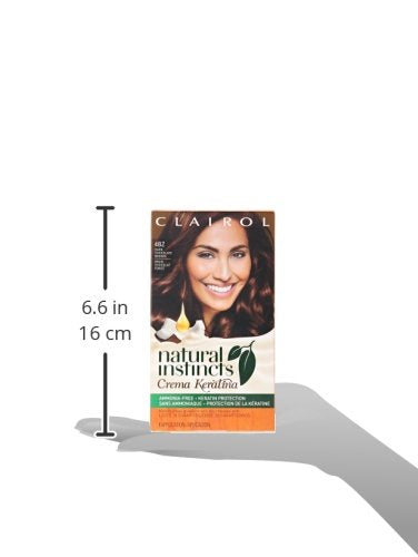 Clairol Natural Instincts Crema Keratina Hair Color Kit, Dark Chocolate Brown 4BZ Macchiato Creme