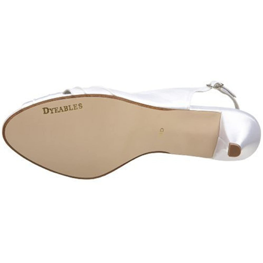 Dyeables Women's Nicky Sandal,White,7.5 XW US