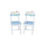 Guidecraft Wood Hand-painted Sailing Table & Chairs Set - Kids Study & Activity Table - Preschool Furniture