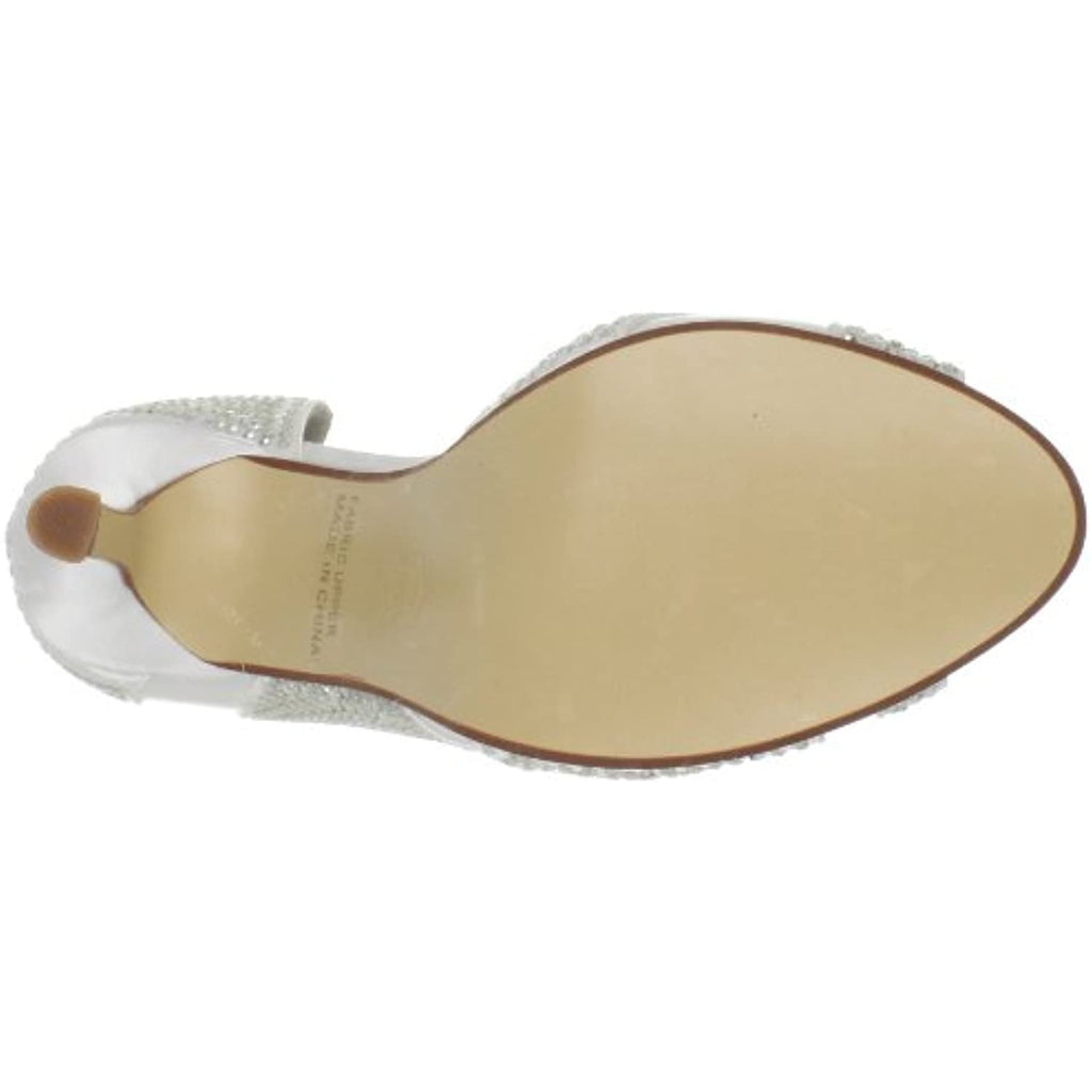 Touch Ups Women's Autumn Pump,White Satin,5 M US