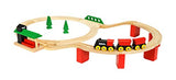 BRIO World  33424 - Classic Deluxe Railway Set - 25 Piece Wood Train Set with Accessories and Wooden Tracks for Kids Ages 2 and Up
