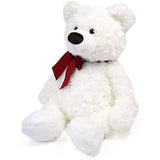 GUND Valentine's Day Hart Teddy Bear with Red Bow Stuffed Animal Plush, White, 18"
