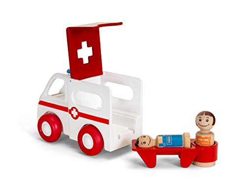 Brio World - 30381 My Home Town Light & Sound Ambulance | 4Piece Toy for Kids Ages 18 Months & Up, 63038100