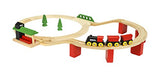 BRIO World  33424 - Classic Deluxe Railway Set - 25 Piece Wood Train Set with Accessories and Wooden Tracks for Kids Ages 2 and Up