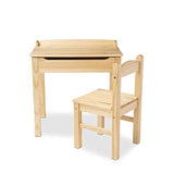 Melissa & Doug Childs Lift-Top Desk & Chair (Kids Furniture, Honey, 2 Pieces, 16.1 H x 23.6 W x 23.2 L)