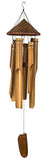 Woodstock Chimes CHT339 The Original Guaranteed Musically Tuned Chime Asli Arts Collection, Large, Woven Hat Bamboo