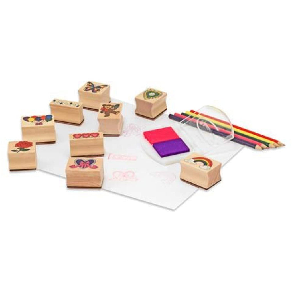 Melissa & Doug Friendship Stamp Set - Bonus Rainbow Stamp Pad!