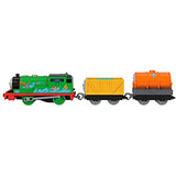Thomas & Friends Percy and Troublesome Truck, battery-powered motorized toy train for preschool kids ages 3 years and up